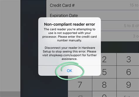 clover go credit card reader error